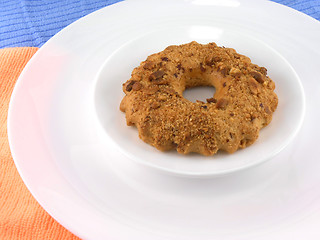 Image showing Traditional sweet cake on white plate