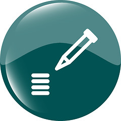 Image showing School Pencil Icon web icon on white background