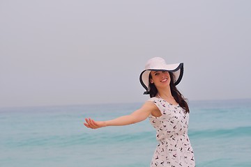 Image showing Happy Beautiful Woman Enjoying Summer Vacation