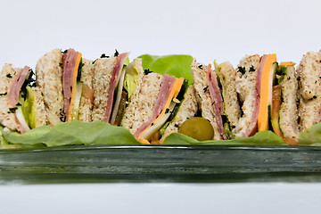 Image showing Ham sandwiches