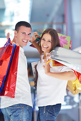 Image showing happy young couple in shopping