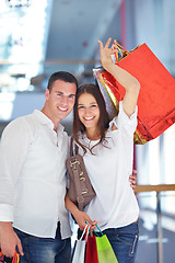 Image showing happy young couple in shopping