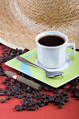 Image showing Coffee and cigar