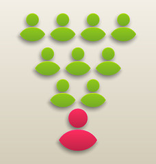 Image showing Concept of working together team, people icon