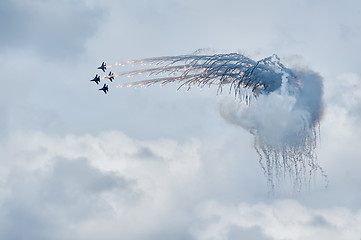 Image showing Military air fighters Su-27