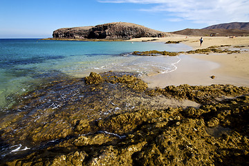 Image showing people water in lanzarote  cloud beach   musk  summer  