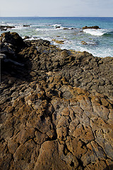 Image showing spain  sky  water  coastline and summer in lanzarote 