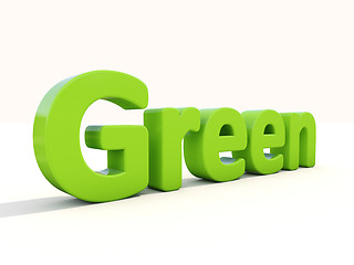 Image showing 3d word green