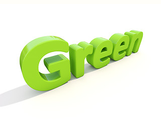 Image showing 3d word green