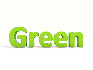 Image showing 3d word green