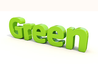 Image showing 3d word green