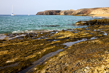 Image showing light  lanzarote  spain coastline  water   summer 