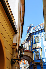 Image showing Prague alleyway - historical centre of the Prague