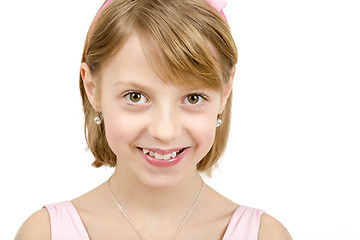 Image showing Studio portrait of young beautiful girl