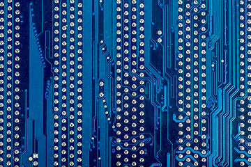 Image showing Close up of computer circuit motherboard