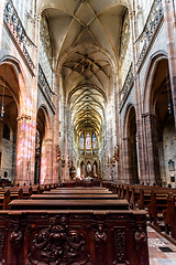 Image showing Interior of Saint Vitus Cathedral in Prague