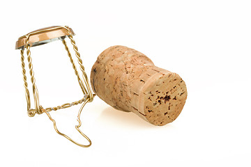 Image showing champagne wine bottle corks