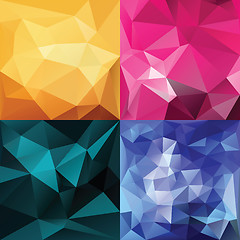 Image showing Polygonal Geometric backgrounds.