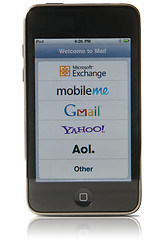 Image showing Apple IPod touchscreen 3s search social media