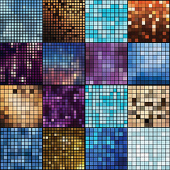 Image showing Mosaic vector backgrounds.