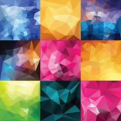 Image showing Polygonal Geometric backgrounds.