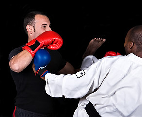 Image showing Kickboxing versus karate