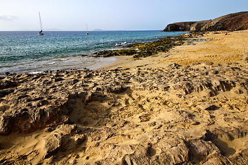 Image showing boat yacht in lanzarote   