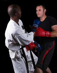 Image showing Kickboxing versus karate