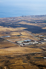 Image showing view from the top africa and house coastline