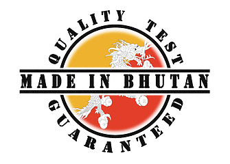 Image showing Quality test guaranteed stamp 