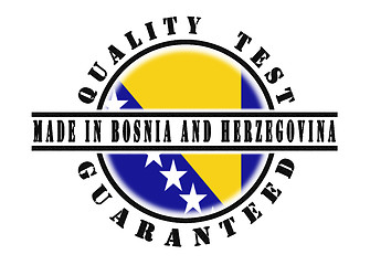 Image showing Quality test guaranteed stamp 