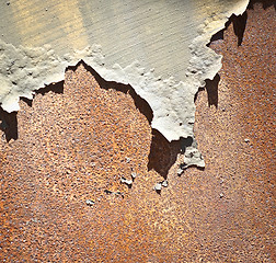 Image showing Rusty metal & Peeled Paint