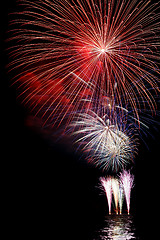 Image showing Fireworks over Water