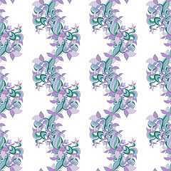 Image showing Seamless wave hand-drawn pattern, waves background