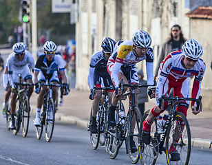 Image showing The Peloton- Paris Nice 2013 in Nemours