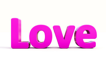 Image showing 3d word love