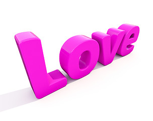 Image showing 3d word love