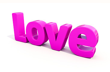 Image showing 3d word love
