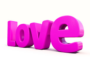 Image showing 3d word love