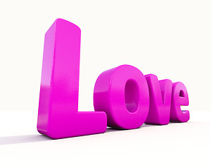 Image showing 3d word love