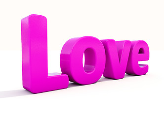 Image showing 3d word love