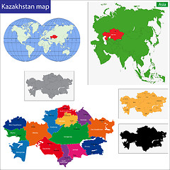 Image showing Kazakhstan map