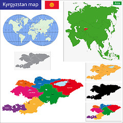 Image showing Kyrgyzstan map