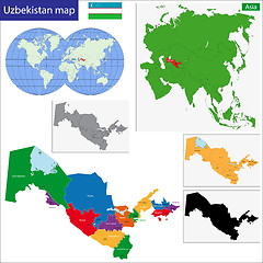 Image showing Uzbekistan map