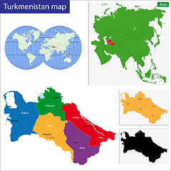 Image showing Turkmenistan map