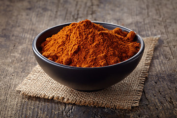 Image showing red hot chili pepper powder