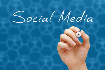 Image showing Social Media Concept White Marker