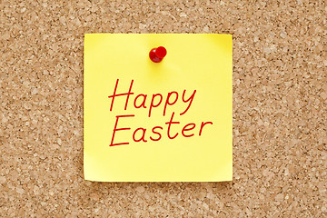 Image showing Happy Easter Sticky Note