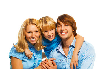 Image showing Happy boy happy parents