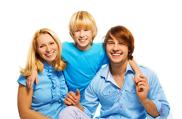 Image showing Boy and loving parents